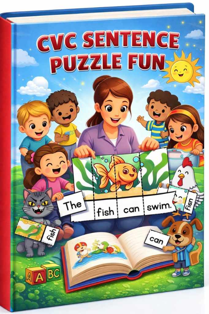 CVC Sentence Puzzle Fun